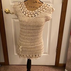 Cream crocheted top